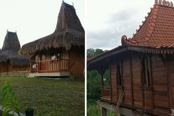 Thatched villas at Villa Sinar Tambolaka, Southwest Sumba