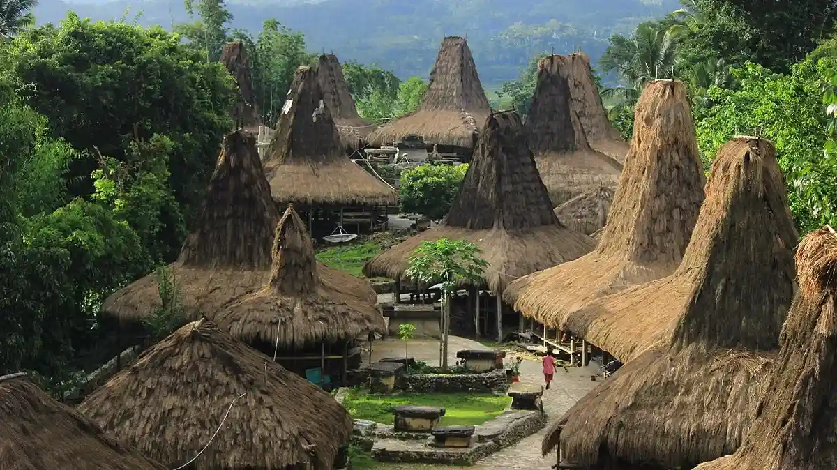Thatched houses of Prai Ijing traditional village, West Sumba